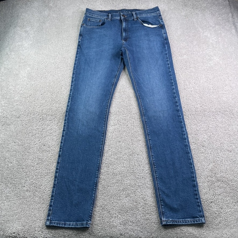 Mott & Bow Jeans Mens 33x34 Blue Slim Fit Straight Stretch Denim Casual